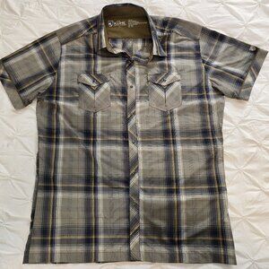 Kuhl Pearl Snap Plaid Shirt (L)